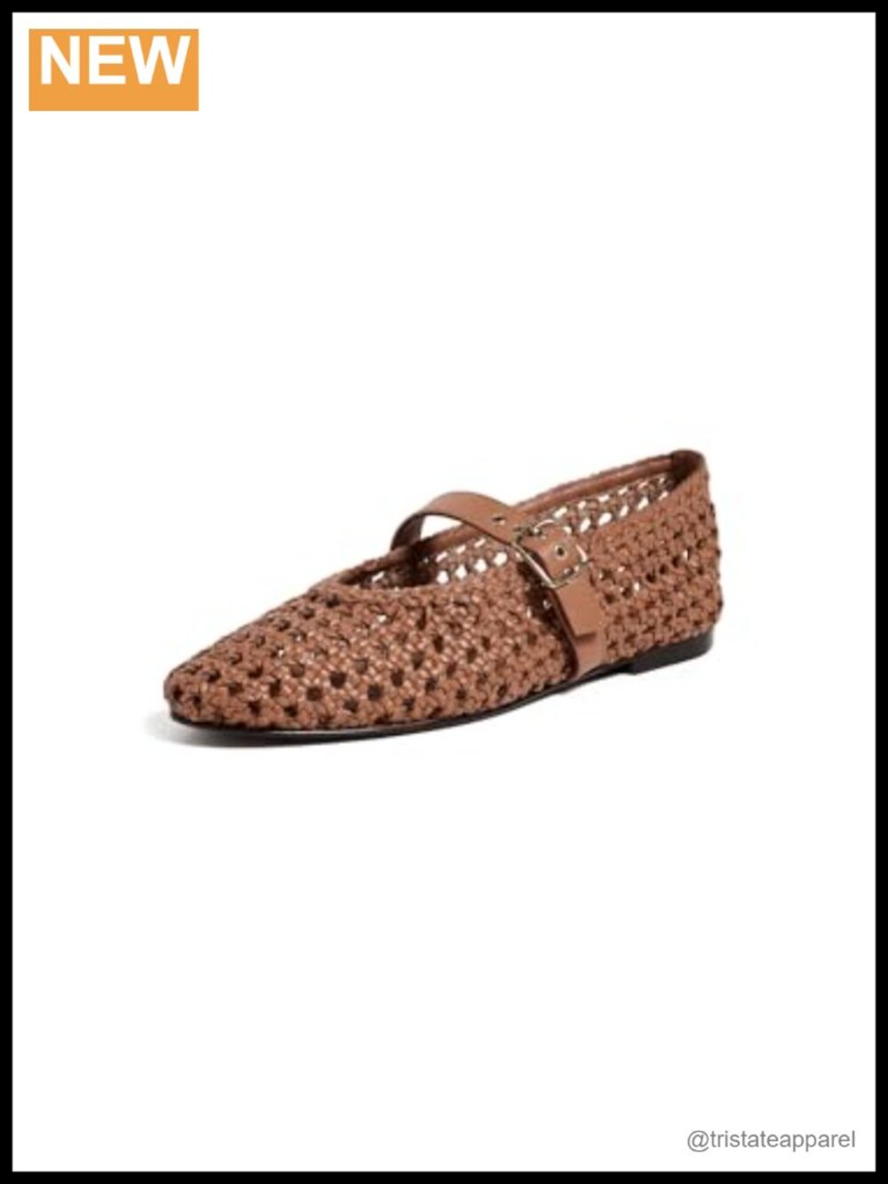 Remy Grommet Mary Jane Flats Woven Leather Adjustable Strap Casual